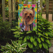 Load image into Gallery viewer, Yorkie Easter Eggtravaganza Garden Flag - Outdoor Decorative Yard Flag