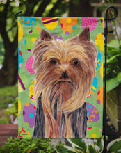 Load image into Gallery viewer, Yorkie Easter Eggtravaganza Garden Flag - Outdoor Decorative Yard Flag