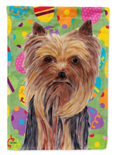Load image into Gallery viewer, Yorkie Easter Eggtravaganza Garden Flag - Outdoor Decorative Yard Flag