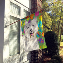 Load image into Gallery viewer, Westie Easter Eggtravaganza Flag Canvas House Size