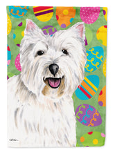 Load image into Gallery viewer, Westie Easter Eggtravaganza Flag Canvas House Size