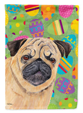 Load image into Gallery viewer, Pug Easter Eggtravaganza Flag Canvas House Size