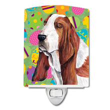 Load image into Gallery viewer, Basset Hound Easter Eggtravaganza Ceramic Night Light SC9452CNL