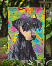 Load image into Gallery viewer, Doberman Easter Eggtravaganza Garden Flag - Outdoor Decorative Yard Flag