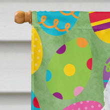 Load image into Gallery viewer, American Eskimo Easter Eggtravaganza Flag Canvas House Size