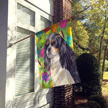 Load image into Gallery viewer, Cavalier Spaniel Easter Eggtravaganza Flag Canvas House Size