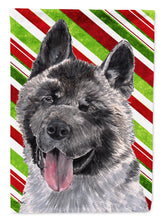 Load image into Gallery viewer, Akita Candy Cane Holiday Christmas Flag Canvas House Size SC9480CHF