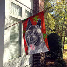 Load image into Gallery viewer, Akita Red Snowflakes Holiday Christmas Flag Canvas House Size SC9482CHF
