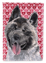 Load image into Gallery viewer, Akita Hearts Love and Valentine's Day Flag Canvas House Size SC9484CHF
