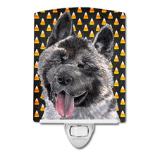 Load image into Gallery viewer, Akita Candy Corn Halloween Ceramic Night Light SC9486CNL