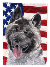 Load image into Gallery viewer, Akita USA Patriotic American Flag Flag Canvas House Size SC9487CHF