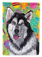 Load image into Gallery viewer, Alaskan Malamute Easter Eggtravaganza Flag Canvas House Size SC9489CHF