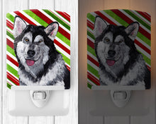Load image into Gallery viewer, Alaskan Malamute Candy Cane Holiday Christmas Ceramic Night Light SC9490CNL