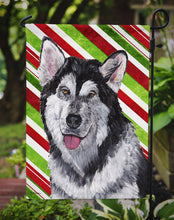 Load image into Gallery viewer, Alaskan Malamute Candy Cane Holiday Christmas Garden Flag – Decorative Outdoor Yard Flag SC9490GF