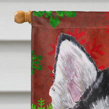 Load image into Gallery viewer, Alaskan Malamute Red Snowflakes Holiday Christmas  Flag Canvas House Size SC9492CHF