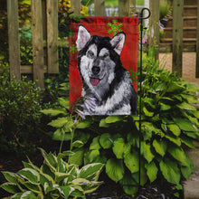 Load image into Gallery viewer, Alaskan Malamute Red Snowflakes Holiday Christmas Garden Flag - Outdoor Decorative Yard Flag SC9492GF