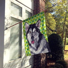 Load image into Gallery viewer, Alaskan Malamute St. Patrick's Day Shamrock Flag Canvas House Size SC9493CHF