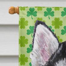 Load image into Gallery viewer, Alaskan Malamute St. Patrick's Day Shamrock Flag Canvas House Size SC9493CHF