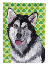 Load image into Gallery viewer, Alaskan Malamute St. Patrick's Day Shamrock Flag Canvas House Size SC9493CHF
