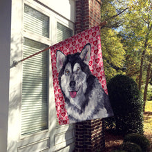 Load image into Gallery viewer, Alaskan Malamute Hearts Love and Valentine's Day Flag Canvas House Size SC9494CHF