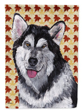 Load image into Gallery viewer, Alaskan Malamute Fall Leaves Flag Canvas House Size SC9495CHF