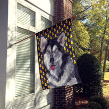 Load image into Gallery viewer, Alaskan Malamute Candy Corn Halloween Flag Canvas House Size SC9496CHF