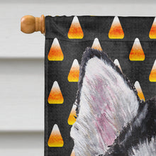 Load image into Gallery viewer, Alaskan Malamute Candy Corn Halloween Flag Canvas House Size SC9496CHF