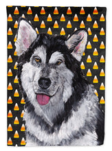 Load image into Gallery viewer, Alaskan Malamute Candy Corn Halloween Flag Canvas House Size SC9496CHF