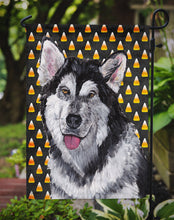 Load image into Gallery viewer, Alaskan Malamute Candy Corn Halloween Garden Flag - Outdoor Decorative Yard Flag SC9496GF