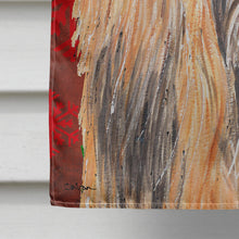 Load image into Gallery viewer, Afghan Hound Red Snowflakes Holiday Christmas  Flag Canvas House Size SC9501CHF
