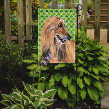 Load image into Gallery viewer, Afghan Hound St. Patrick's Day Shamrock Garden Flag - Outdoor Decorative Yard Flag SC9502GF