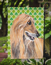 Load image into Gallery viewer, Afghan Hound St. Patrick's Day Shamrock Garden Flag - Outdoor Decorative Yard Flag SC9502GF