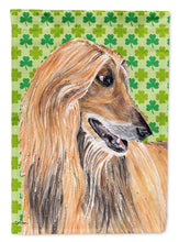 Load image into Gallery viewer, Afghan Hound St. Patrick's Day Shamrock Garden Flag - Outdoor Decorative Yard Flag SC9502GF