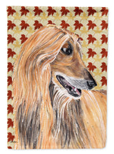 Load image into Gallery viewer, Afghan Hound Fall Leaves Flag Canvas House Size SC9504CHF