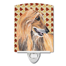 Load image into Gallery viewer, Afghan Hound Fall Leaves Ceramic Night Light SC9504CNL