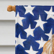 Load image into Gallery viewer, Cocker Spaniel Buff USA American Flag Flag Canvas House Size