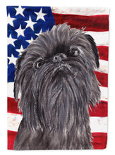 Load image into Gallery viewer, Brussels Griffon USA American Flag Flag Canvas House Size