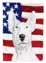 Load image into Gallery viewer, Bull Terrier USA American Flag Garden Flag – Decorative Outdoor Yard Flag