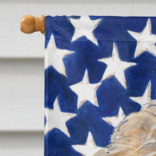 Load image into Gallery viewer, Goldendoodle USA American Flag Flag Canvas House Size