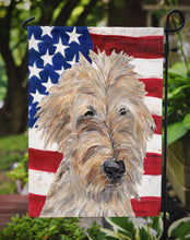 Load image into Gallery viewer, Goldendoodle USA American Flag Garden Flag – Decorative Outdoor Yard Flag