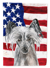 Load image into Gallery viewer, Chinese Crested USA American Flag Garden Flag – Decorative Outdoor Yard Flag
