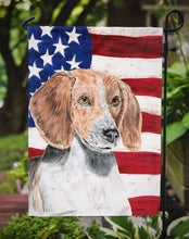 Load image into Gallery viewer, English Foxhound USA American Flag Garden Flag – Decorative Outdoor Yard Flag