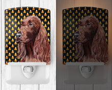Load image into Gallery viewer, Irish Setter Candy Corn Halloween Ceramic Night Light SC9524CNL
