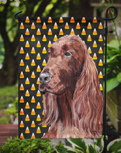 Load image into Gallery viewer, Irish Setter Halloween Candy Corn Garden Flag – Decorative Outdoor Yard Flag