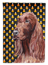 Load image into Gallery viewer, Irish Setter Halloween Candy Corn Garden Flag – Decorative Outdoor Yard Flag