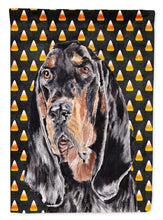 Load image into Gallery viewer, Coonhound Halloween Candy Corn Garden Flag – Decorative Outdoor Yard Flag