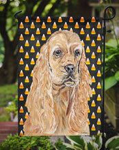 Load image into Gallery viewer, Cocker Spaniel Halloween Candy Corn Garden Flag – Decorative Outdoor Yard Flag