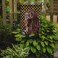 Load image into Gallery viewer, Boykin Spaniel Halloween Candy Corn Garden Flag – Decorative Outdoor Yard Flag