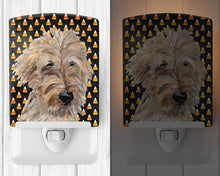 Load image into Gallery viewer, Golden Doodle Candy Corn Halloween Ceramic Night Light SC9535CNL
