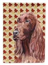 Load image into Gallery viewer, Irish Setter Fall Leaves Flag Canvas House Size